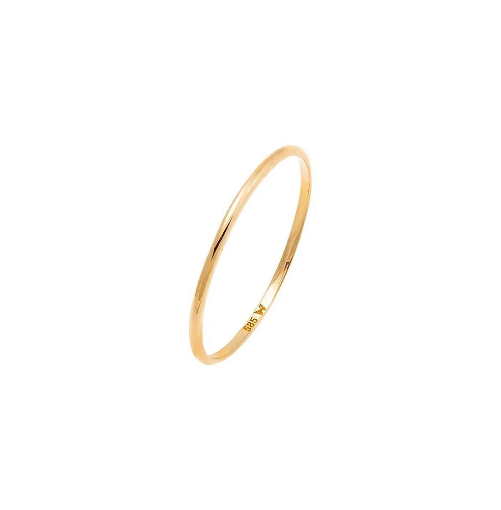 Solid Thin Eternity Band 14K