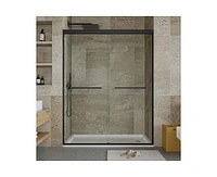 gaomon Frameless Sliding Shower Door,56-60" W x 72" H Double Sliding Shower Door, 5/16" (8mm) Thick Sgcc Tempered Glass