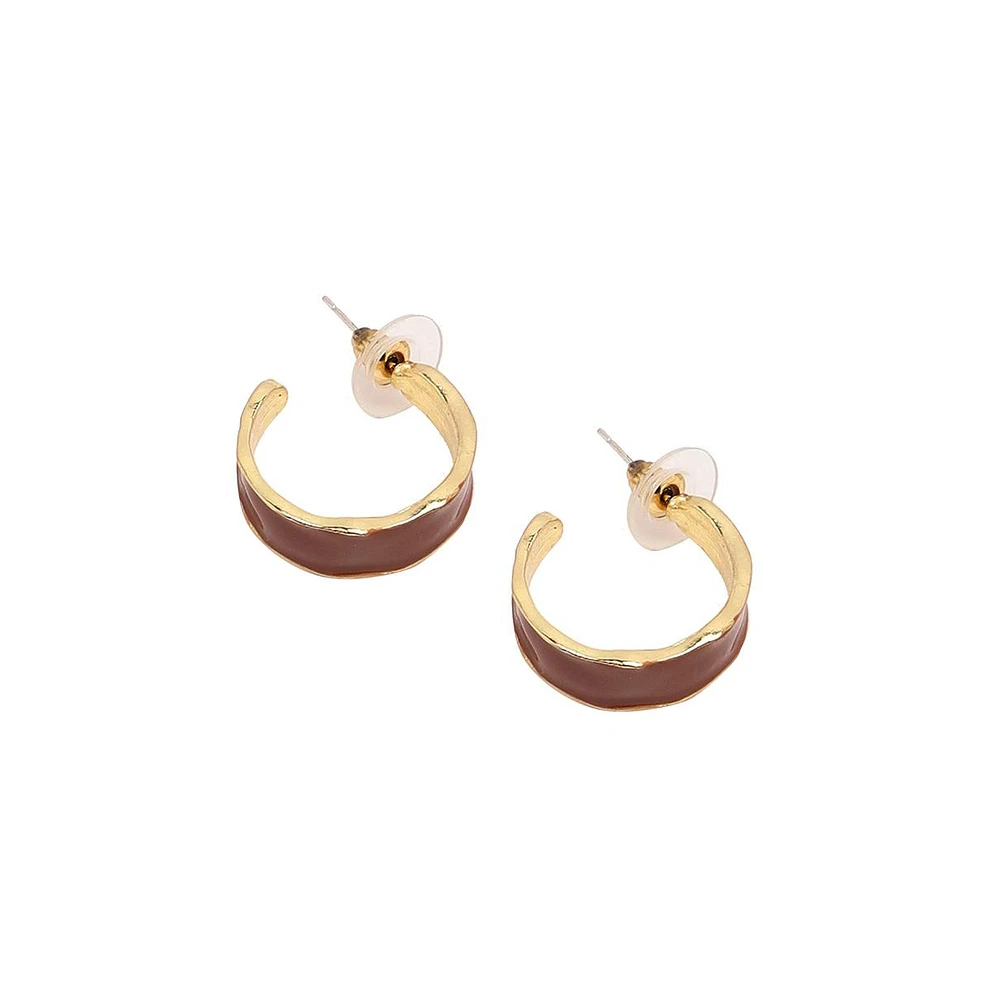 Sohi Women's Minimal Hoop Earrings