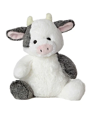 Aurora Medium Clementine Cow Sweet & Softer Snuggly Plush Toy White 12"