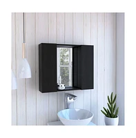 Depot E-shop Garnet Medicine Double Door Cabinet, One External Shelf