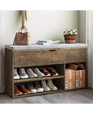 gaomon Storage Bench, Shoe Bench with Cushion