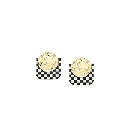 Sohi Women's Coin Stud Earrings