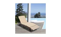 Slickblue S-Shaped Woven Rattan Bed Stylish and Comfortable Furniture for Outdoor or Indoor Spaces