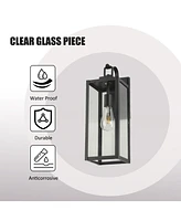 Flynama Dusk to Dawn 1-Light Matte Black Sensing Outdoor Hardwired Wall Sconce with No Bulb Included