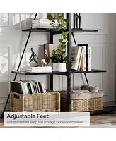 gaomon Bookcase, 4-Tier Ladder Bookshelf, A-Shaped Ladder Shelf Display