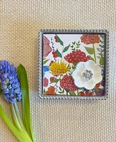 Mariposa Flower Beaded Napkin Box Set