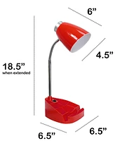 Creekwood Home 18.5" Flexible Gooseneck Organizer Desk Lamp