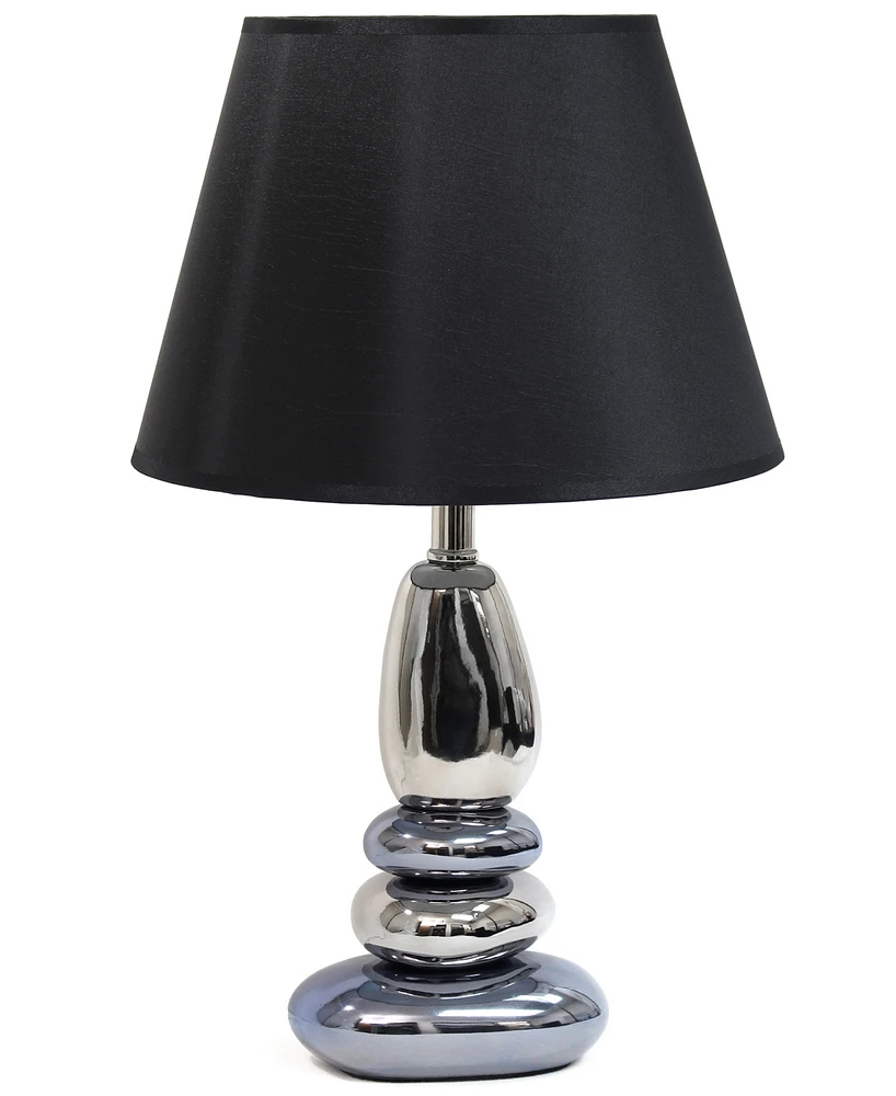 Lalia Home 21.5" Contemporary Ebb and Flow Stacked Stone Table Lamp