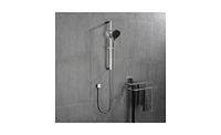 Slickblue Eco-Performance Handheld Shower: Matte Black Shower Head with 28-Inch Slide Bar and 59-Inch Hose