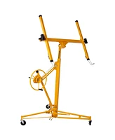 Flynama 11 ft. Drywall Panel Hoist Jack Lifter Drywall Lift Panel Lift in Yellow