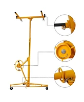 Flynama 11 ft. Drywall Panel Hoist Jack Lifter Drywall Lift Panel Lift in Yellow