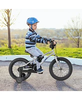 Hongge 16-Inch Kids Bike Bicycle for Boys Girls 4-7 Adjustable with High Carbon Steel Frame