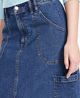 On 34th Women's Denim Relaxed-Fit Cargo Skirt, Exclusively at Macy's