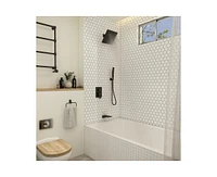 Casainc 10 Inch 3 Function Rainfall Shower System with Tilt Shower Head and Waterfall Tub Spout