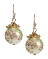 2028 Floral Acrylic Bead Drop Earrings