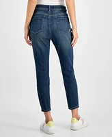 Indigo Rein Juniors' Curvy Cropped Mid-Rise Jeans