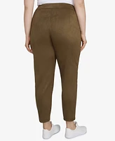 Hearts of Palm Plus Spice It Up Solid Faux Suede Pants