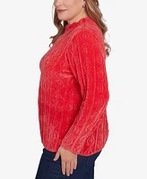 Hearts of Palm Plus Red-y To Shine Chenille Sweater