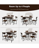 Sugift 43 x 27.5 Inch Industrial Style Dining Table with Adjustable Feet