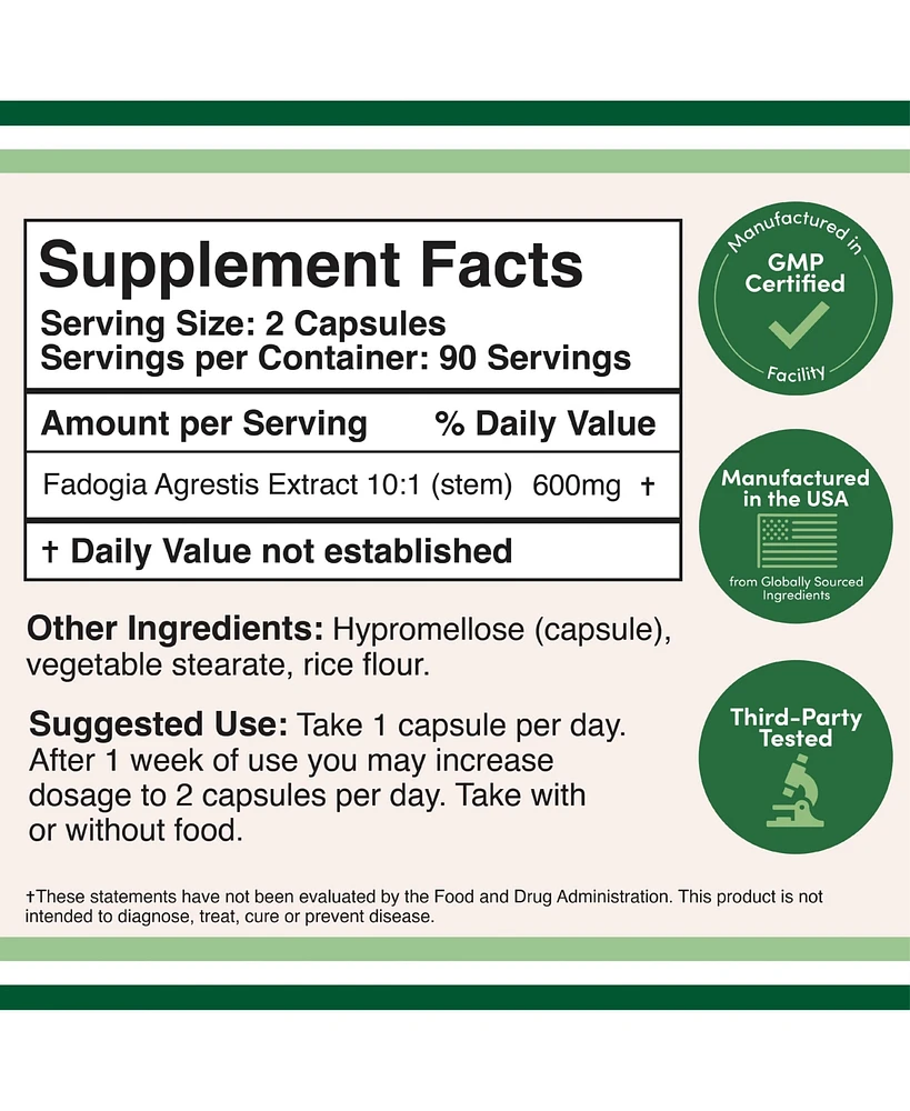 Double Wood Supplements Fadogia Agrestis