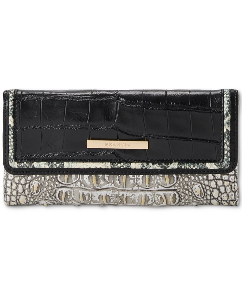 Brahmin Cordelia Chrome Azurine Leather Wallet