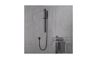 Slickblue Eco-Performance Handheld Shower: Matte Black Shower Head with 28-Inch Slide Bar and 59-Inch Hose