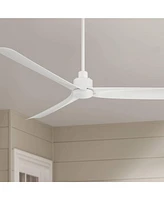 Casa Vieja 60" Sailplane Modern Industrial Indoor Outdoor Ceiling Fan 3 Blade Remote Control Matte White Finish Blades Bedroom Patio Living Room Kitch