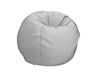 Streamdale Furniture Chrisholm Light Grey Bean Bag (25 in. x 34 in. x 34 in.)