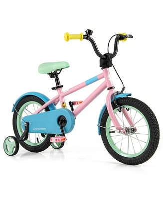 Hongge Kids Bike with Adjustable Handlebar and Saddle Pink