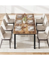 gaomon Industrial Dining Table for 68 People, 78.7" Long Kitchen Table, Wood Dining Table