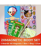 Quokka Human Body Parts Anatomy Skeleton Magnetic Puzzles for Kids 3-5