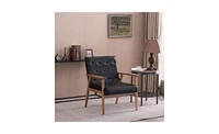 Slickblue Retro Modern Wooden Single Chair for Stylish Home Decor and Comfortable Seating