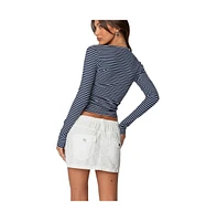 Edikted Women's Alex Striped Top