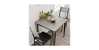 gaomon Dining Table for 2, Small Table and Chairs Set of 2, Square Dinette Set for 2, Dinner Table Set,Grey