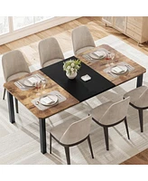 gaomon Industrial Dining Table for 68 People, 78.7" Long Kitchen Table, Wood Dining Table