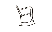 Slickblue Bronze Flat Tube Single Rocking Chair - Stylish and Comfortable Design