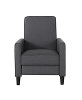 Smoke Fabric Push Back Chair For Elegant Home Decor