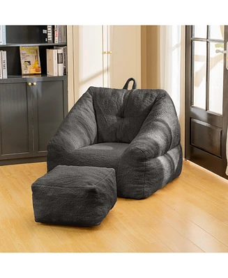 Streamdale Furniture Bean Bag Chair with Filler, Bean Bag Sofa with Tufted Soft Stuffed Filling, Fluffy and Lazy Sofa, Comfy Cozy BeanBag Chairs with