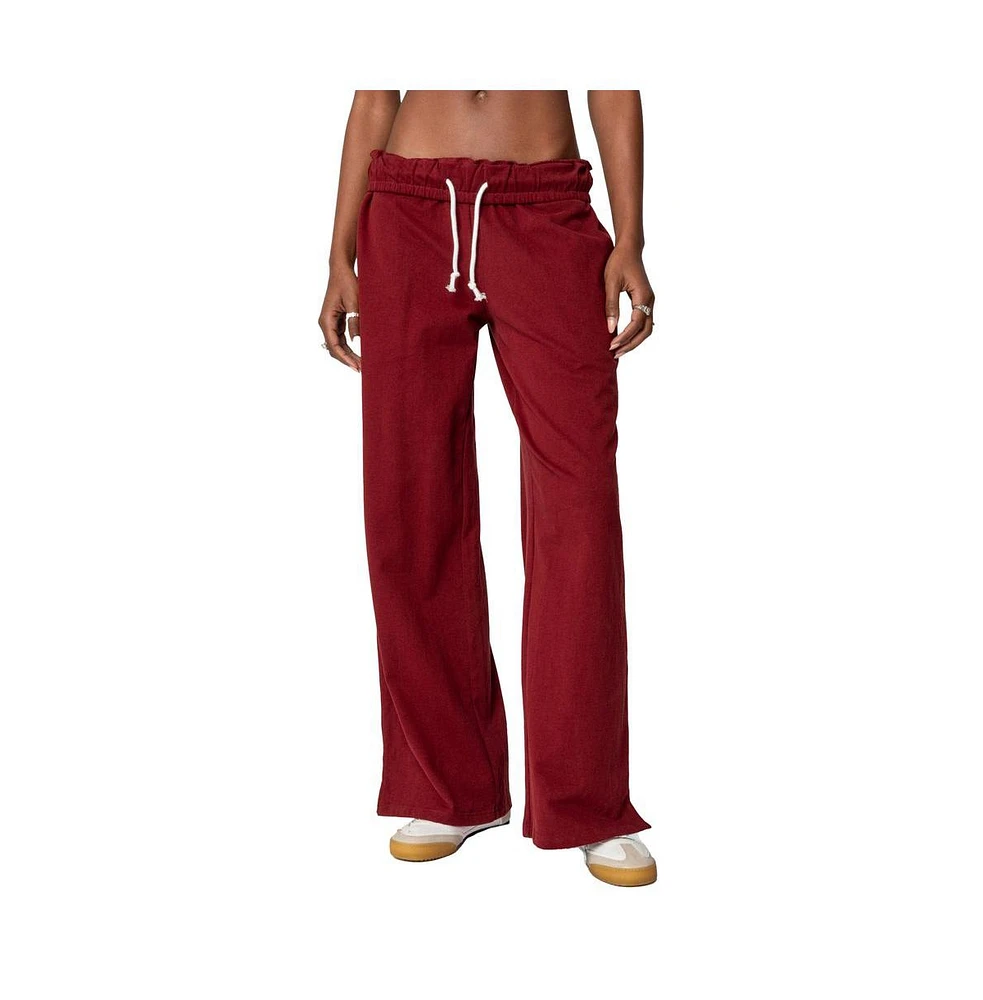 Edikted Women's Chance Fold Over Sweatpants