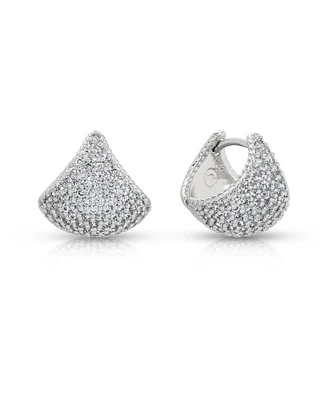 Ettika Pave Encrusted Huggies Hoops Earrings