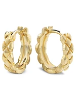 Devata Signature 13mm Hoop Earrings in 14K Gold, approx. 3.4 grams