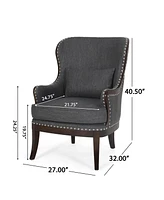 Streamdale Furniture Sleek And Sophisticated Accent Chair With Nailhead Trim And Birch Legs