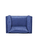 Streamdale Furniture Cozy Modern Club Chair With Textured Upholstery And Plush Pillows