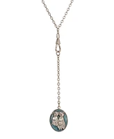 2028 Enamel Double Cat Locket Necklace