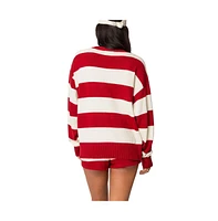 Edikted Women's Riley Oversized Striped Sweater