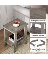 gaomon Side Table, End Table, Nightstand, 2-Tier Storage Shelf, Entryway Table, Sofa Table