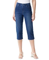 Gloria Vanderbilt Petite Amanda High Rise Straight-Leg Capri Jeans