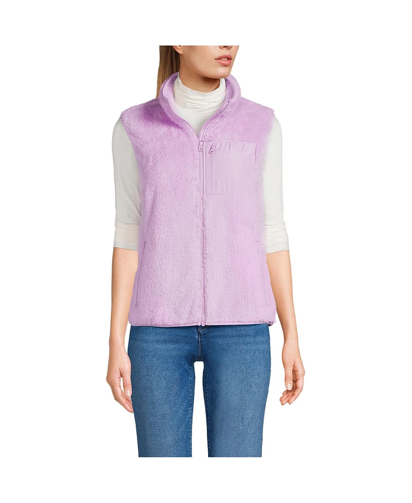 Lands' End Women's Cozy High Pile Fleece Vest