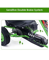 Hongge 4 Wheels Kids Ride On Pedal Powered Bike Go Kart Racer Car Outdoor Play Toy
